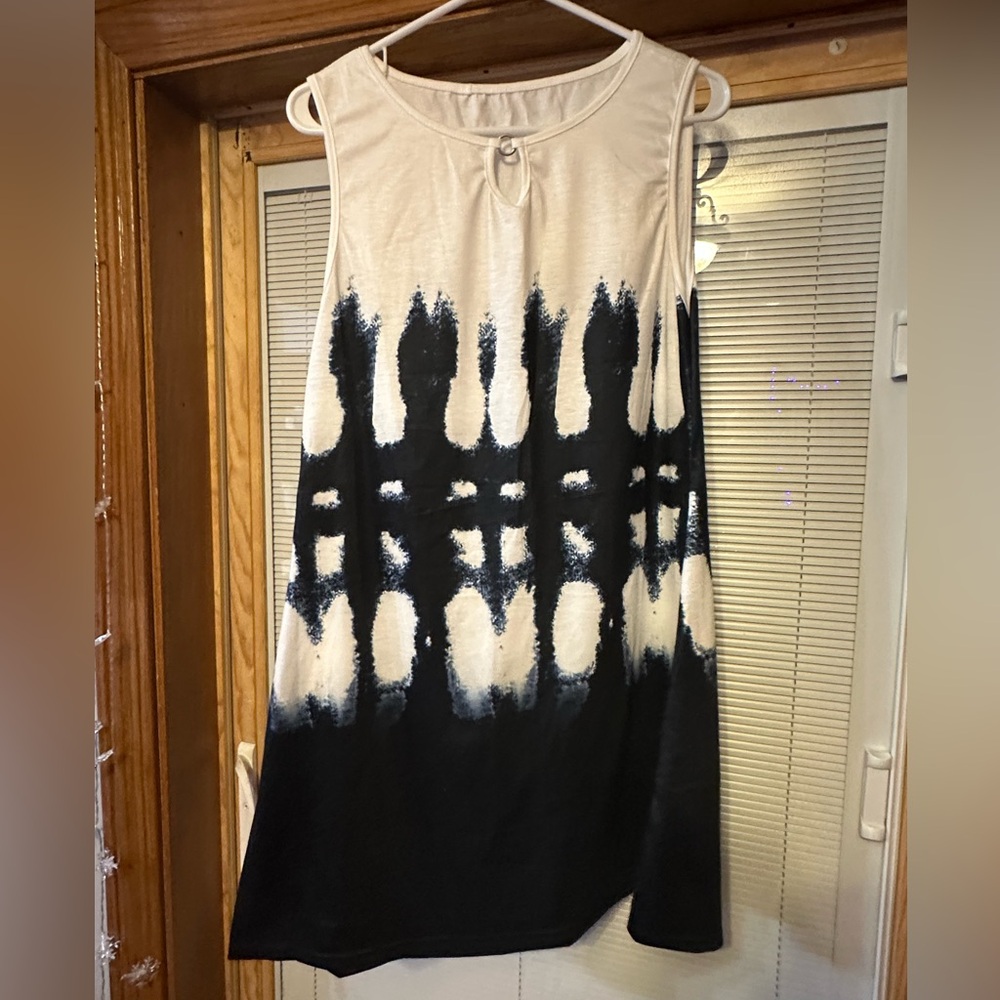 Sleeveless Tie-Dye swim cover up dress